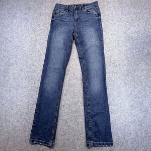 Booty Lifting Womens Dark Wash Straight Leg High Rise Jeans‎ Blue Size 3 Stretch